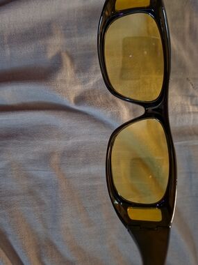Men's Black Sunglasses with Amber Lenses